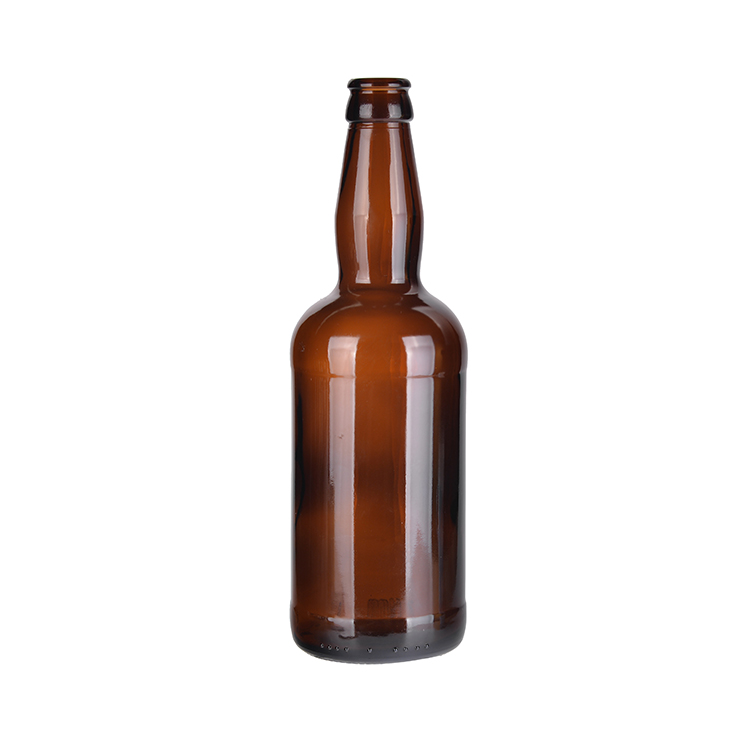 Environmentally friendly 500ml amber glass beer bottles