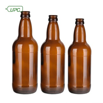 Environmentally friendly 500ml amber glass beer bottles
