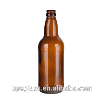 Environmentally friendly 500ml amber glass beer bottles