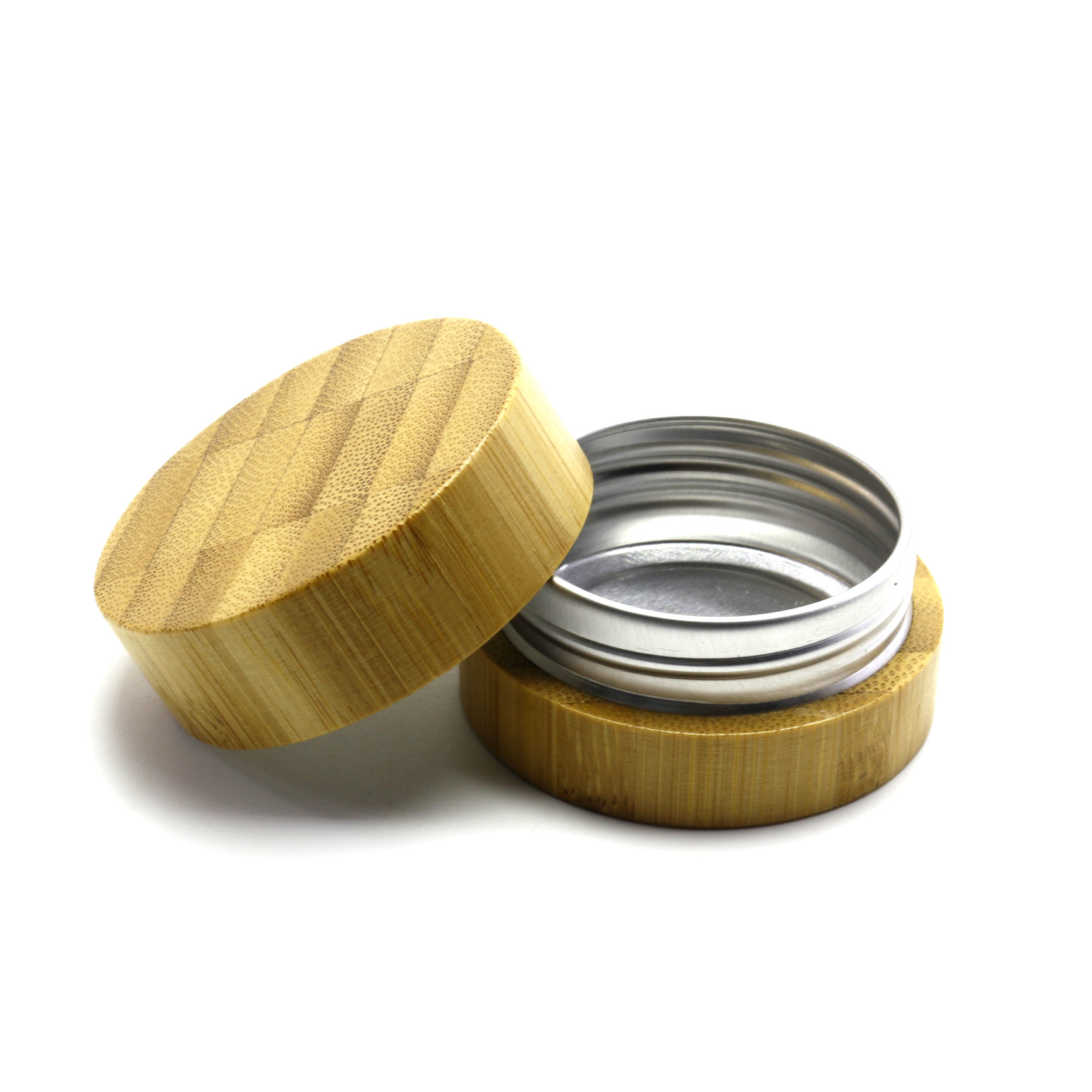 Environmentally friendly cosmetics bamboo lip balm jar with aluminum inner GJ-212RL