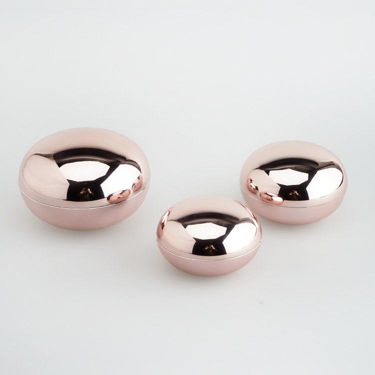 Ergonomic Comfortable Egg Shaped Cream Jar 30ml Cobble Designed Cosmetic Jar 1oz