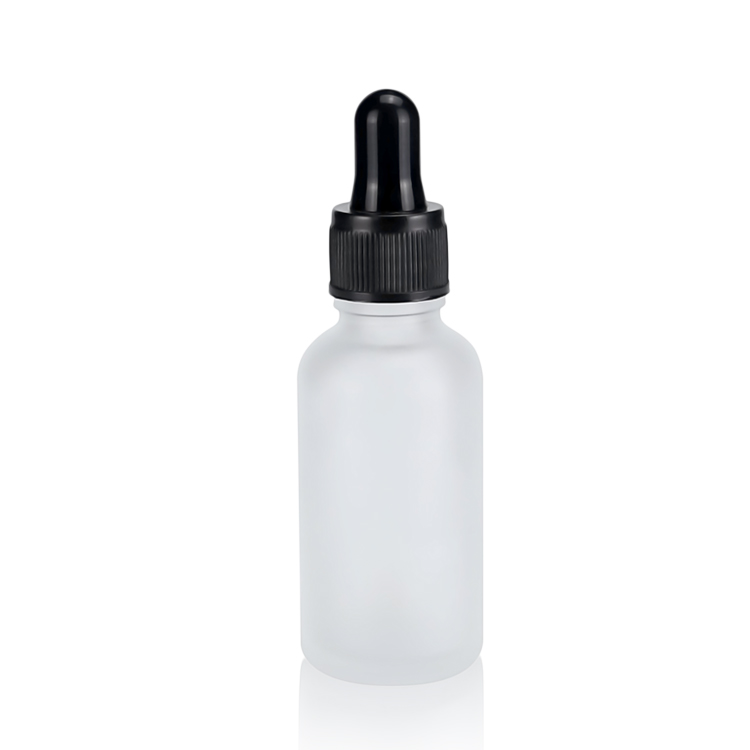 Essence Oil Serum Double Walled Acrylic Bottles 30ml Clear Frosted Glass Dropper Essential Oil Screen Printing Personal Care