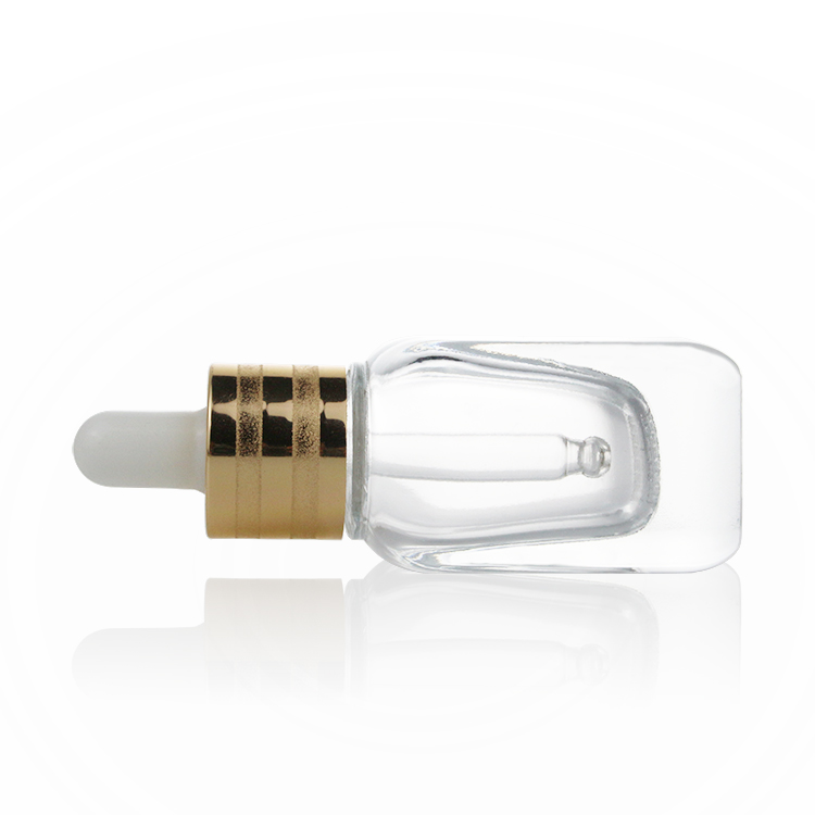 Essence Oil Square Thick Bottle 15ml Clear Glass Essential Oil Screen Printing Personal Care Screw Cap