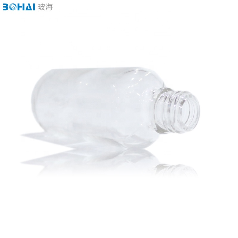 Essence Oils Glass Bottle with Dropper Transparent Best-selling 50ml Essential Oil Screen Printing Personal Care CROWN Cap