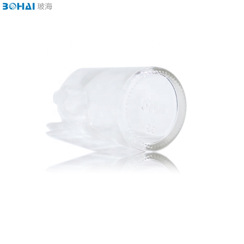Essence Oils Glass Bottle with Dropper Transparent Best-selling 50ml Essential Oil Screen Printing Personal Care CROWN Cap