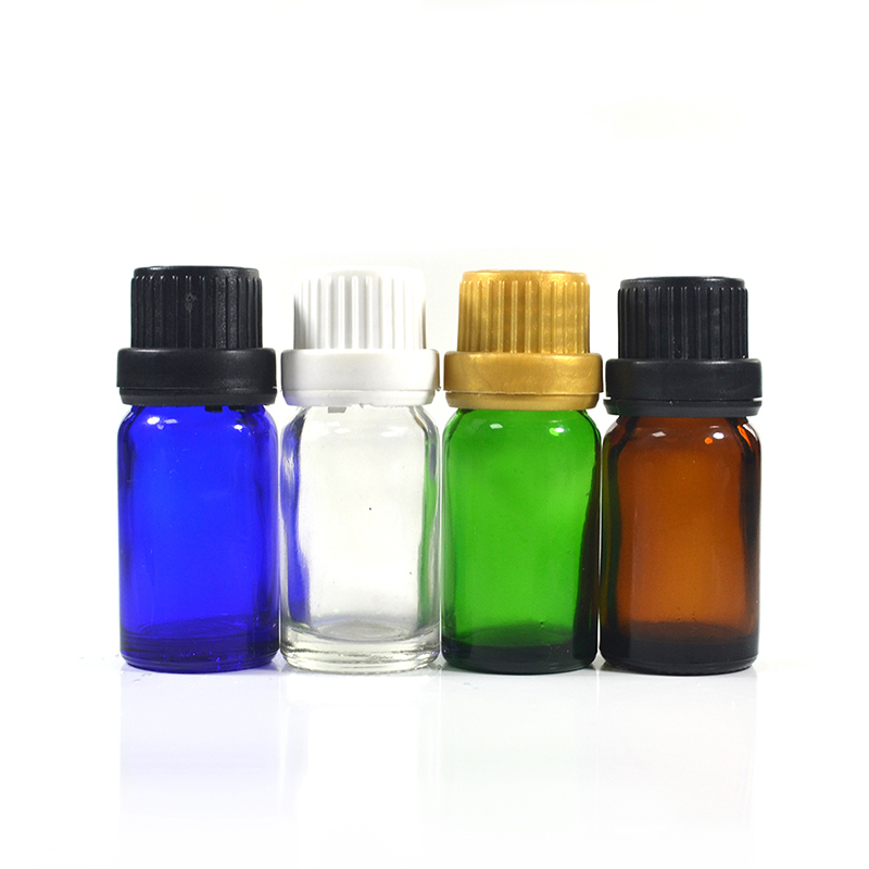 Essence oil 5ml 10ml 15ml 20ml 30ml 50ml matte frosted black amber clear tamperproof lid glass bottle