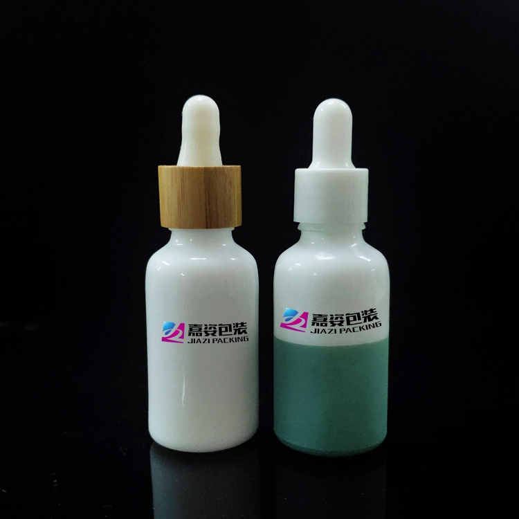 Essence oil skin care 10ml 15ml 20ml 50ml ceramic bottle with bamboo dropper cap