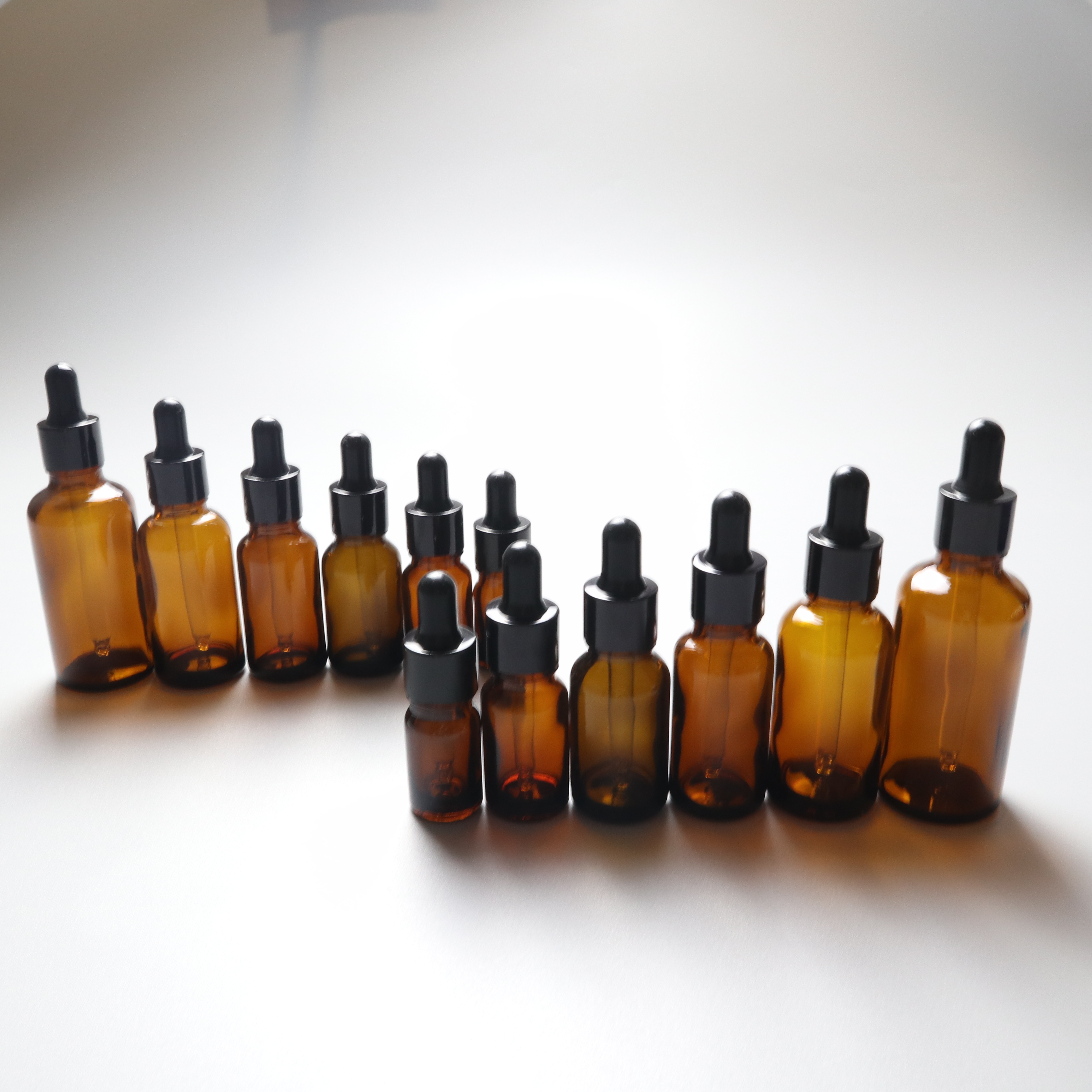 Essential Hair Oil Bottles Amber Dropper Glass Wholesale 10ml 15ml 20ml 30ml 50ml 100ml Empty