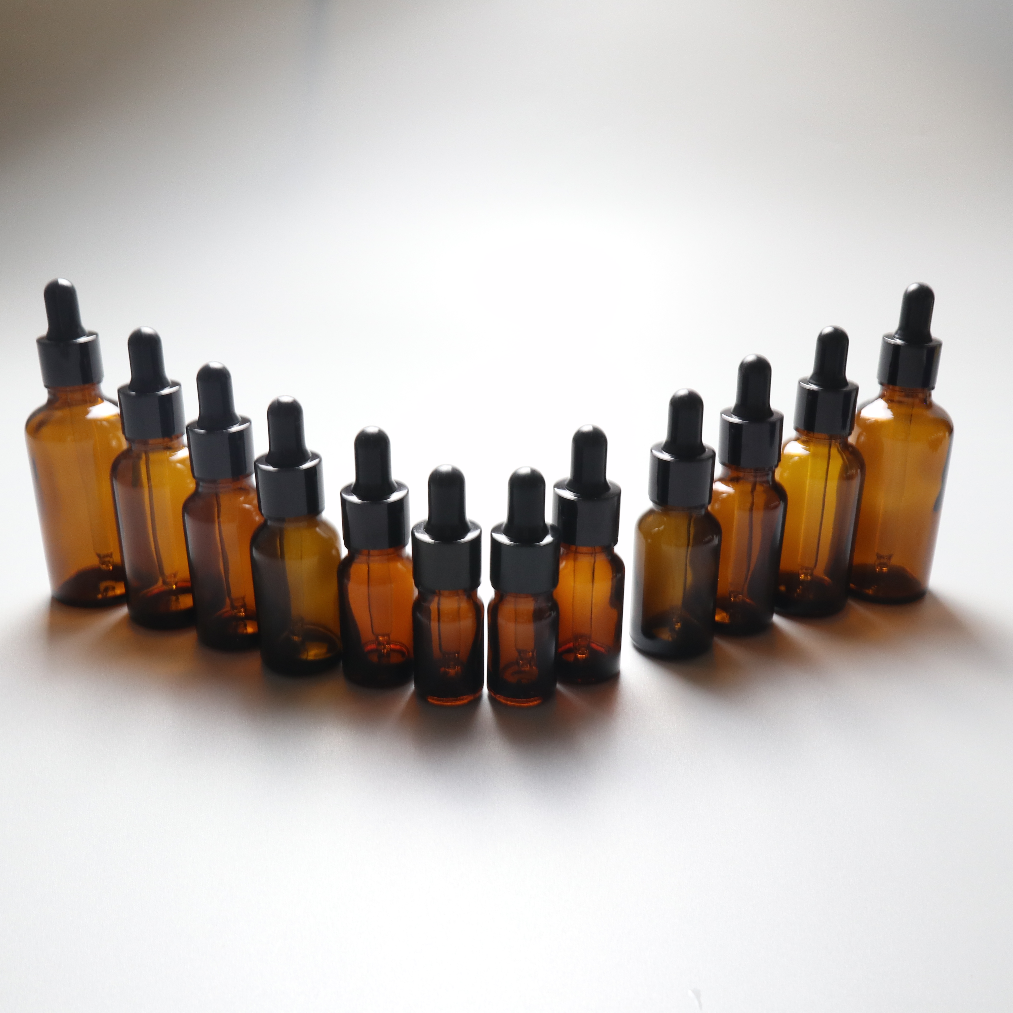 Essential Hair Oil Bottles Amber Dropper Glass Wholesale 10ml 15ml 20ml 30ml 50ml 100ml Empty