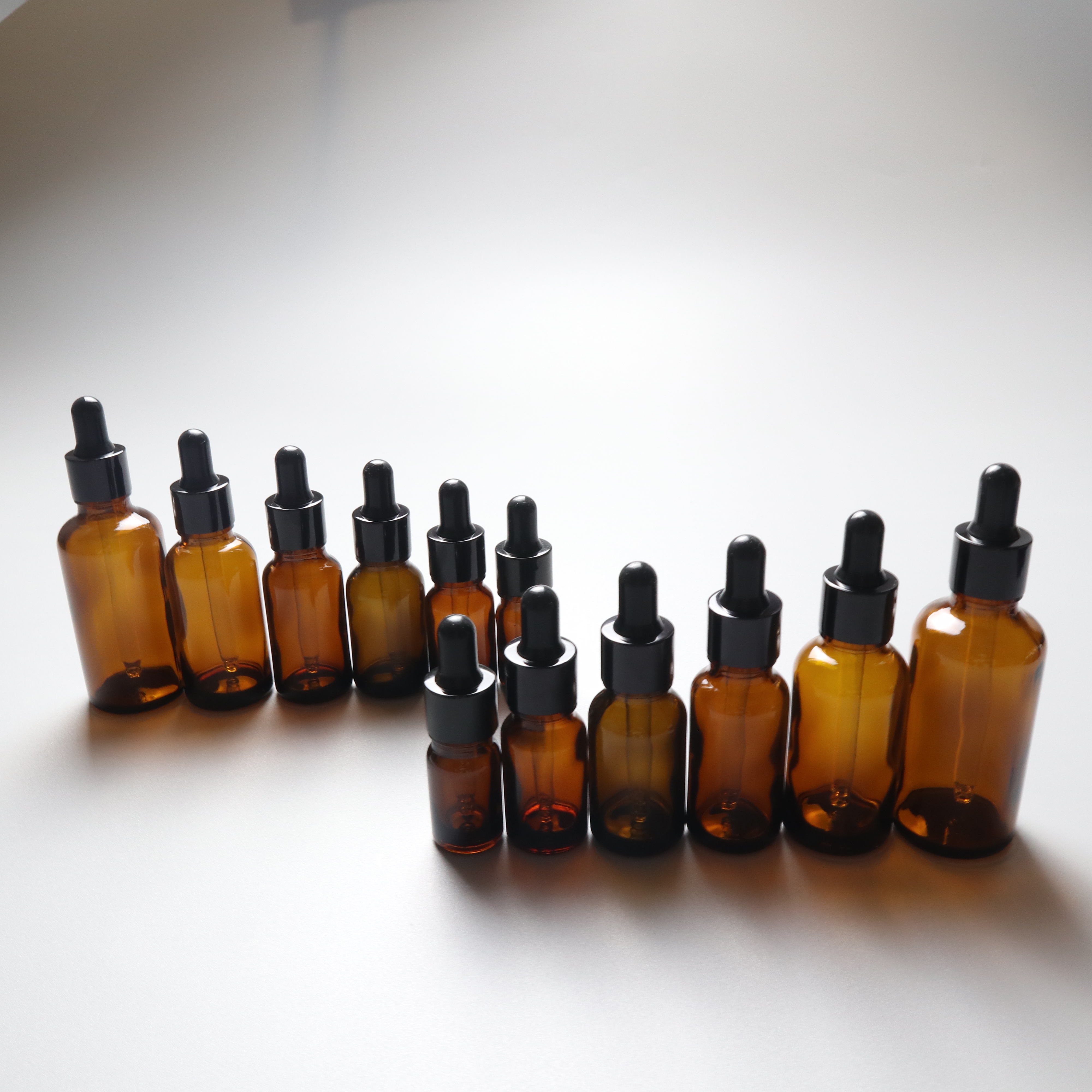 Essential Hair Oil Bottles Amber Dropper Glass Wholesale 10ml 15ml 20ml 30ml 50ml 100ml Empty