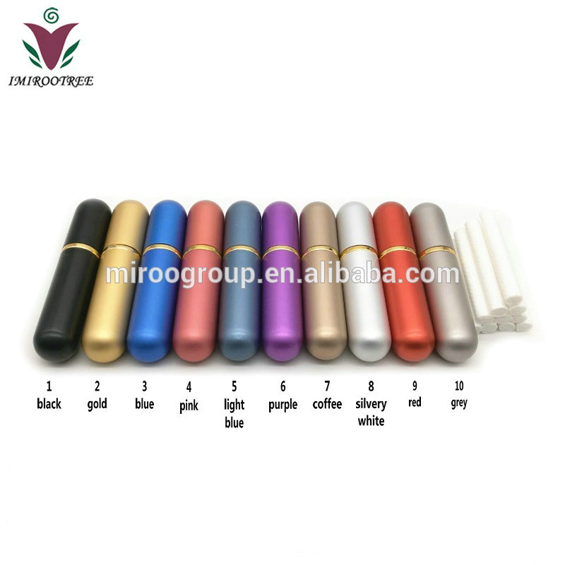 Essential Oil Aromatherapy Aluminum Metal Blank Nasal Inhaler Tubes Refill Blank Nasal Container Aluminum Inhalers