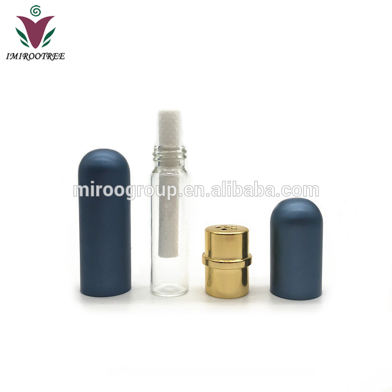 Essential Oil Aromatherapy Aluminum Metal Blank Nasal Inhaler Tubes Refill Blank Nasal Container Aluminum Inhalers