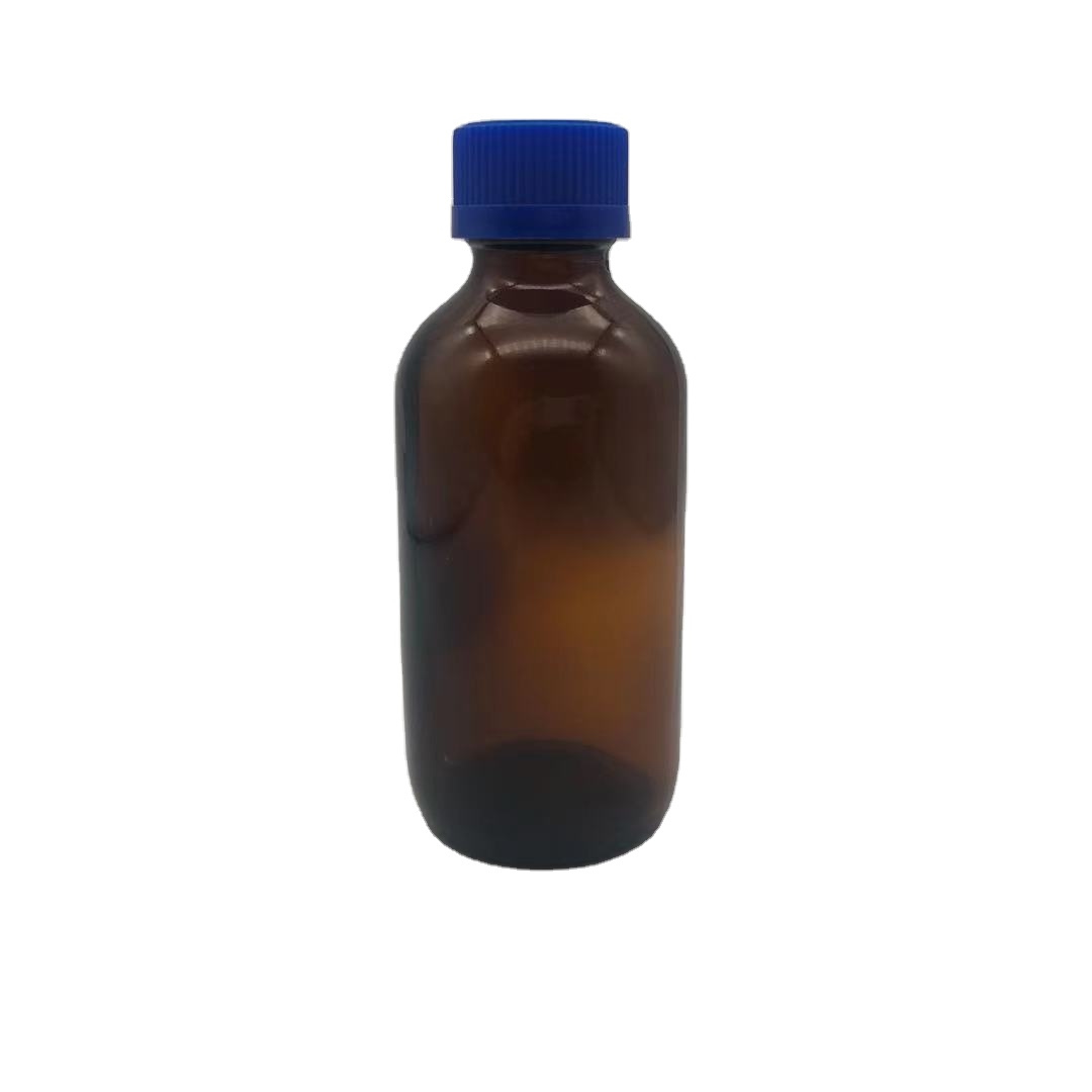 Essential Oil Boston Round Liquid Glass Bottles Amber Glass Bottle of Caps