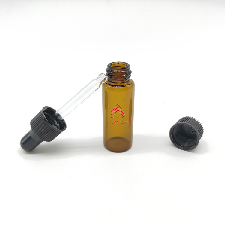 Essential Oil Bottle Packing 1ml 2ml 3ml 5ml Cosemtic Empty High Quality Round Glass Plastic Cosmetic Skin Care Packaging Amber