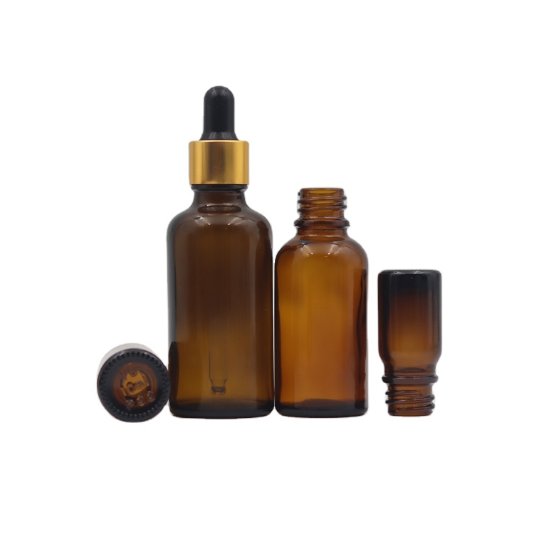 Essential Oil Bottle with Dropper Wholesale 5ml 10ml 15ml 20ml 30ml 50ml 100ml Empty Glass Screen Printing Personal Care