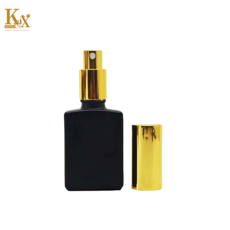 Essential Oil Dropper Bottle Black White Amber Blue Green Square Rectangle 1 Oz 30ml Glass PUMP Sprayer Screen Printing Clear KX