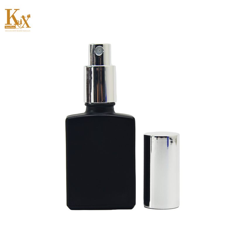 Essential Oil Dropper Bottle Black White Amber Blue Green Square Rectangle 1 Oz 30ml Glass PUMP Sprayer Screen Printing Clear KX