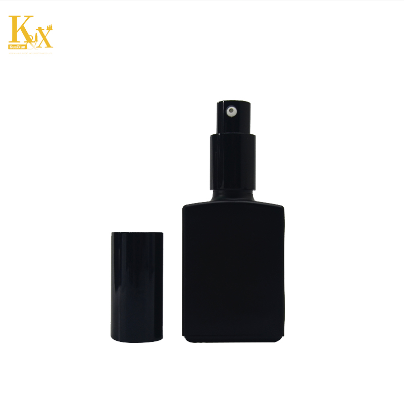 Essential Oil Dropper Bottle Black White Amber Blue Green Square Rectangle 1 Oz 30ml Glass PUMP Sprayer Screen Printing Clear KX