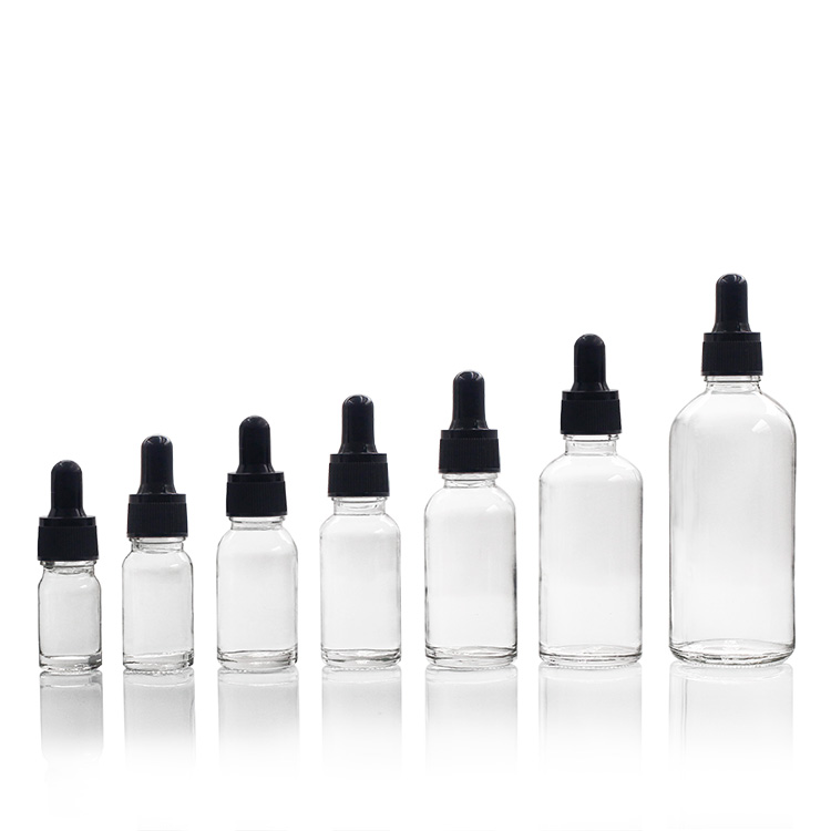 Essential Oil E Liquid Cosmetic Packaging 30ml Vape Oil Glass Dropper Bottle With Pipette