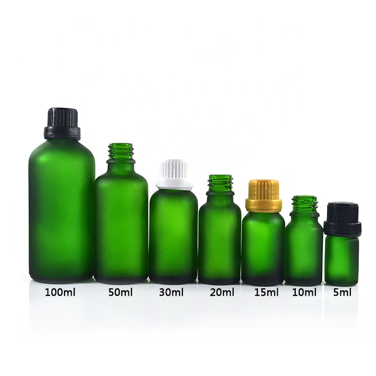 Essential Oil Euro Dropper 5ml 10ml 15ml 20ml 30ml 50ml 100ml Clear Amber Blue Green Glass Bottle with Orifice Reducer