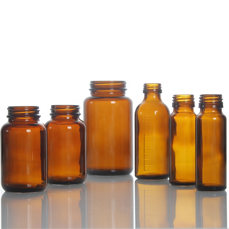 Essential Oil Glass Bottle Dropper Bottle for Aroma Amber Personal Care Screw Cap bottle for syrup