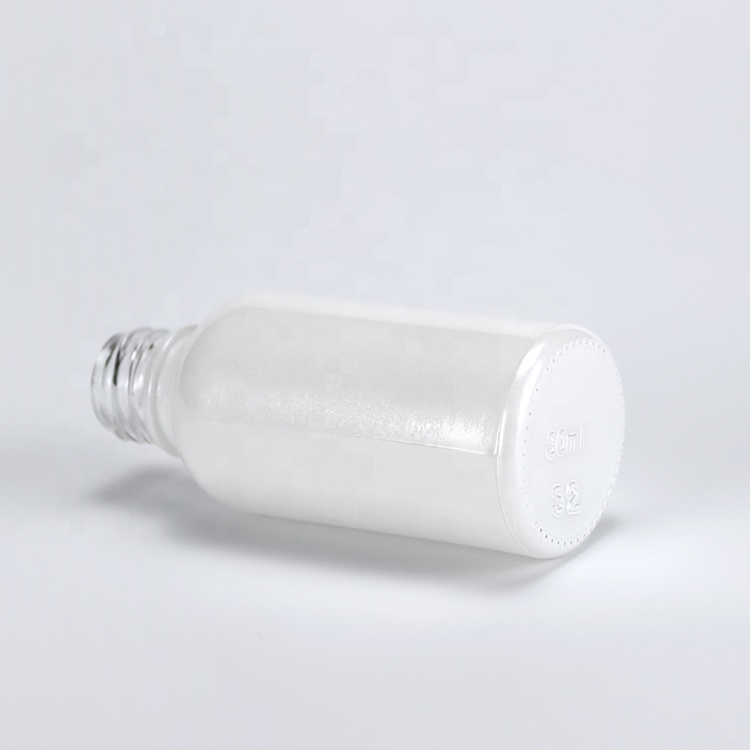Essential Oil Glass Dropper Bottle for Cosmetic Luxurious Upscale 30ml White Screen Printing Personal Care CROWN Cap