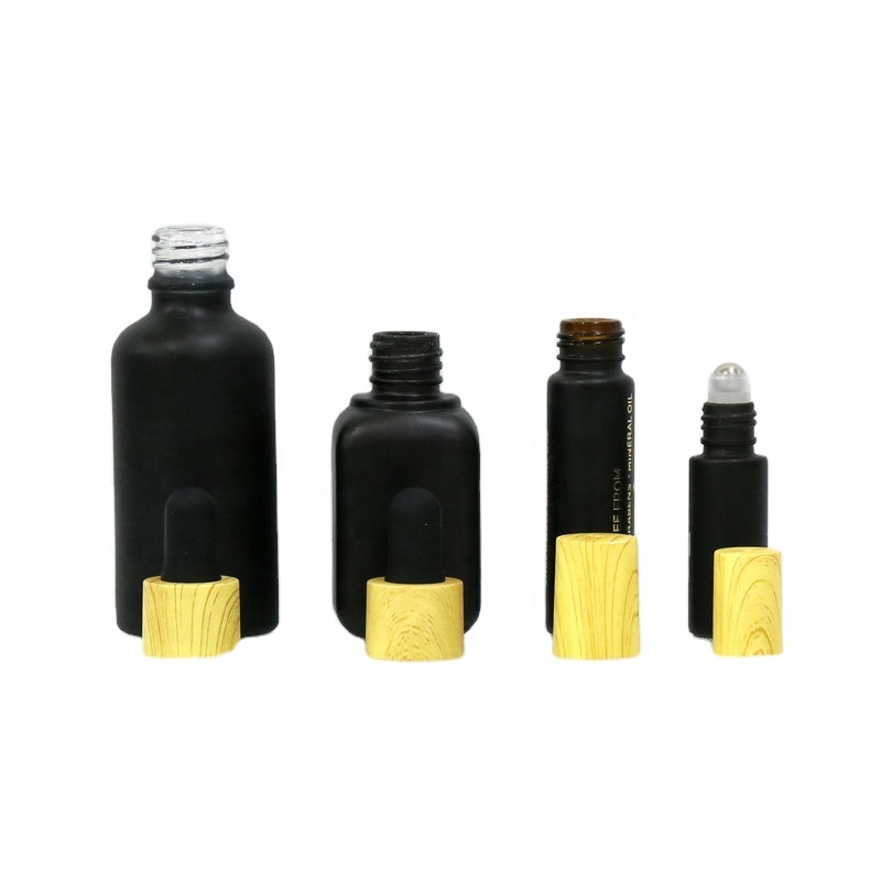 Essential Oil Glass Vials Perfume Sample Container Glass Dropper Bottle With Bamboo Cap