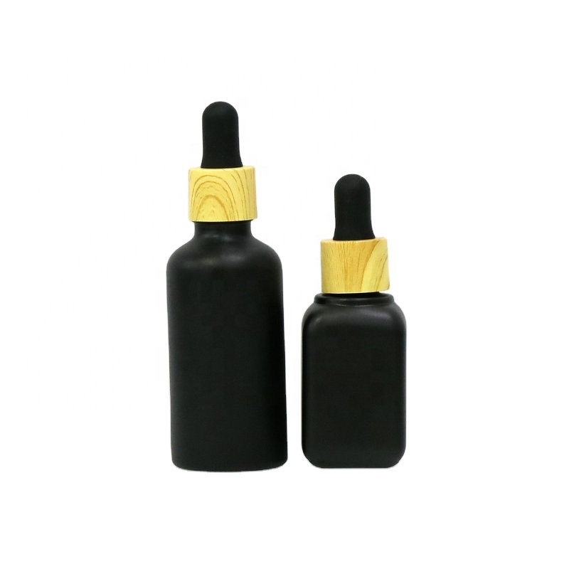 Essential Oil Glass Vials Perfume Sample Container Glass Dropper Bottle With Bamboo Cap