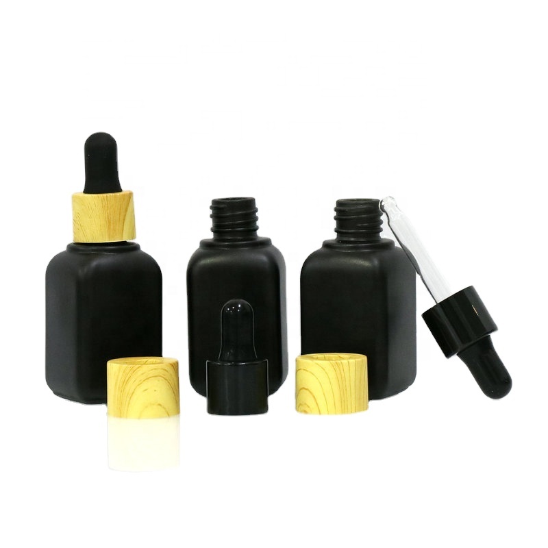 Essential Oil Glass Vials Perfume Sample Container Glass Dropper Bottle With Bamboo Cap