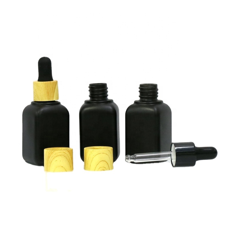 Essential Oil Glass Vials Perfume Sample Container Glass Dropper Bottle With Bamboo Cap