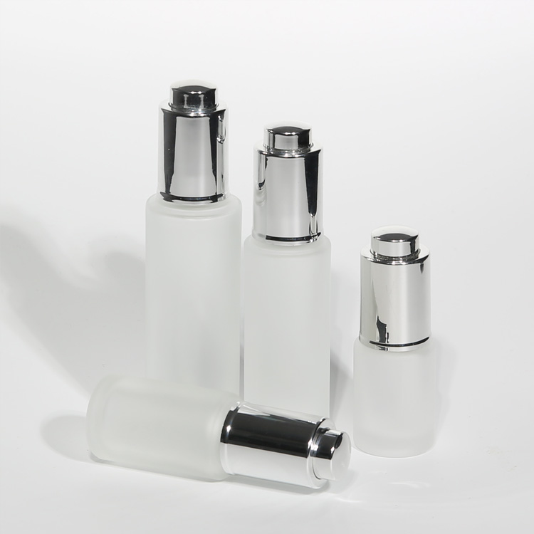 Essential Oil Perfume Luxury Push Button 10ml 5ml Clear Frosted Glass Dropper Bottles 30ml