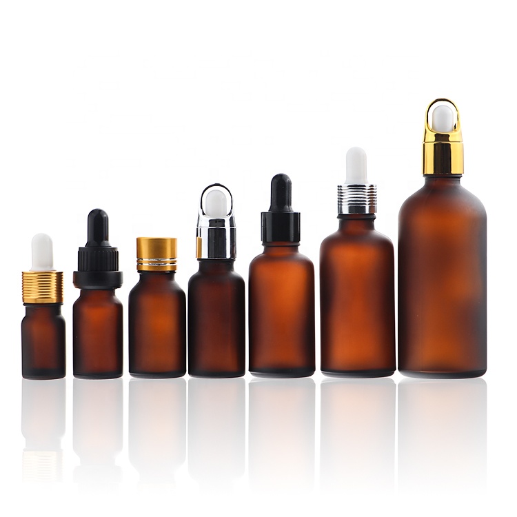 Essential Oil Square Glass Serum Hair Oil Dropper Bottles 10ml 20ml 30ml 50ml