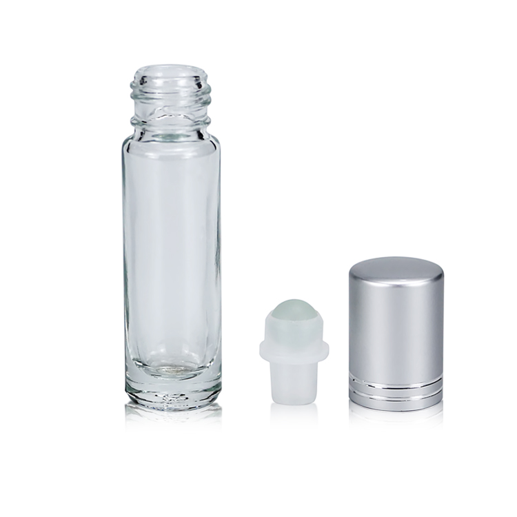 Essential Oil Use 10ml Roll On Glass Roller Perfume Bottle With Glass or Stainless Steel Roller Ball and Cap