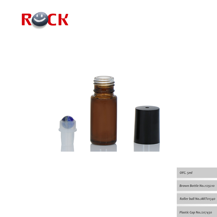 Essential Oil Use 5ml Amber Roller Bottle Roll On Perfume Glass Bottle