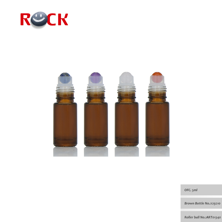 Essential Oil Use 5ml Amber Roller Bottle Roll On Perfume Glass Bottle