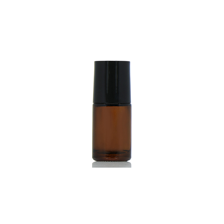 Essential Oil Use Amber Glass Roll On Bottle 5ml With Gemstone Roller Ball