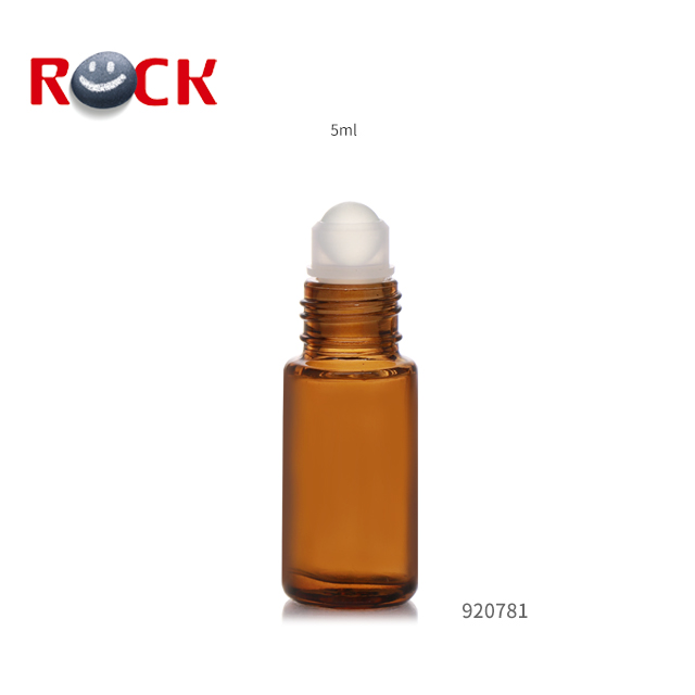 Essential Oil Use Factory Customized Amber Glass Roll On Bottle 5ml