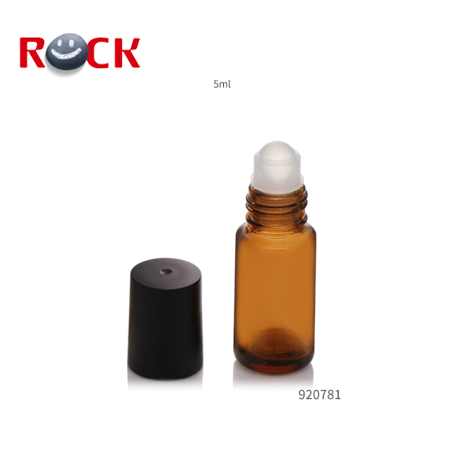 Essential Oil Use Factory Customized Amber Glass Roll On Bottle 5ml