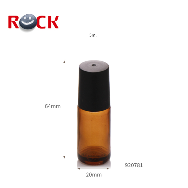 Essential Oil Use Factory Customized Amber Glass Roll On Bottle 5ml