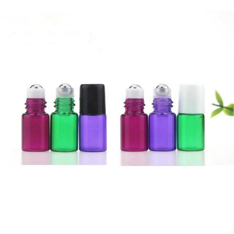 Essential Oils 1mL 1/4 Dram Roll On Amber Glass Roller Bottles with Stainless Steel Ball