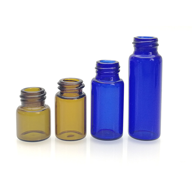 Essential oil 1ml 2ml 3ml 4ml 5ml 1/4 Dram amber clear blue Glass Vial bottles With Orifice Reducer &Black Cap