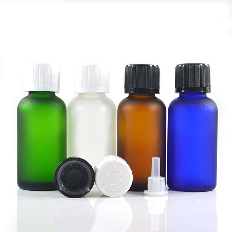 Essential oil 5ml 10ml 15ml 20ml 30 ml 50ml 60ml 100ml matt frosted amber blue clear black and green glass dropper bottle