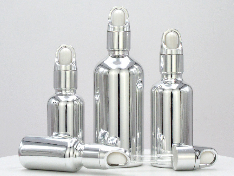 Essential oil 5ml 10ml 15ml 30ml 50ml empty UV gold coating liquor glass dropper bottle