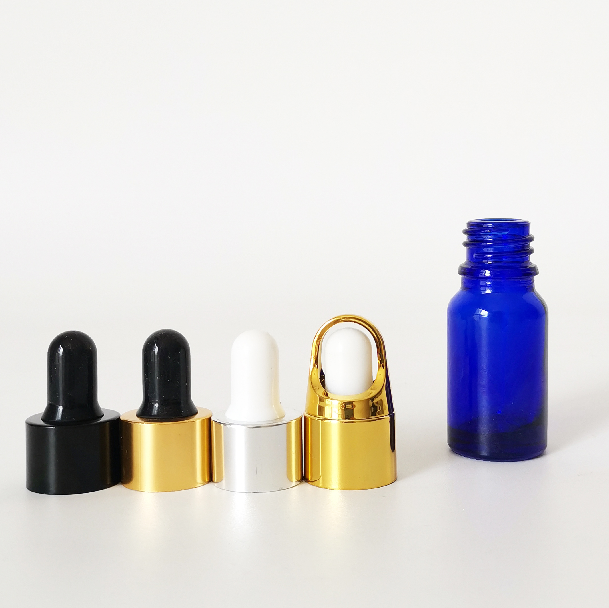 Essential oil bottle 5ml 10ml 15ml 20ml 30ml amber green clear blue glass dropper bottle with aluminum cap