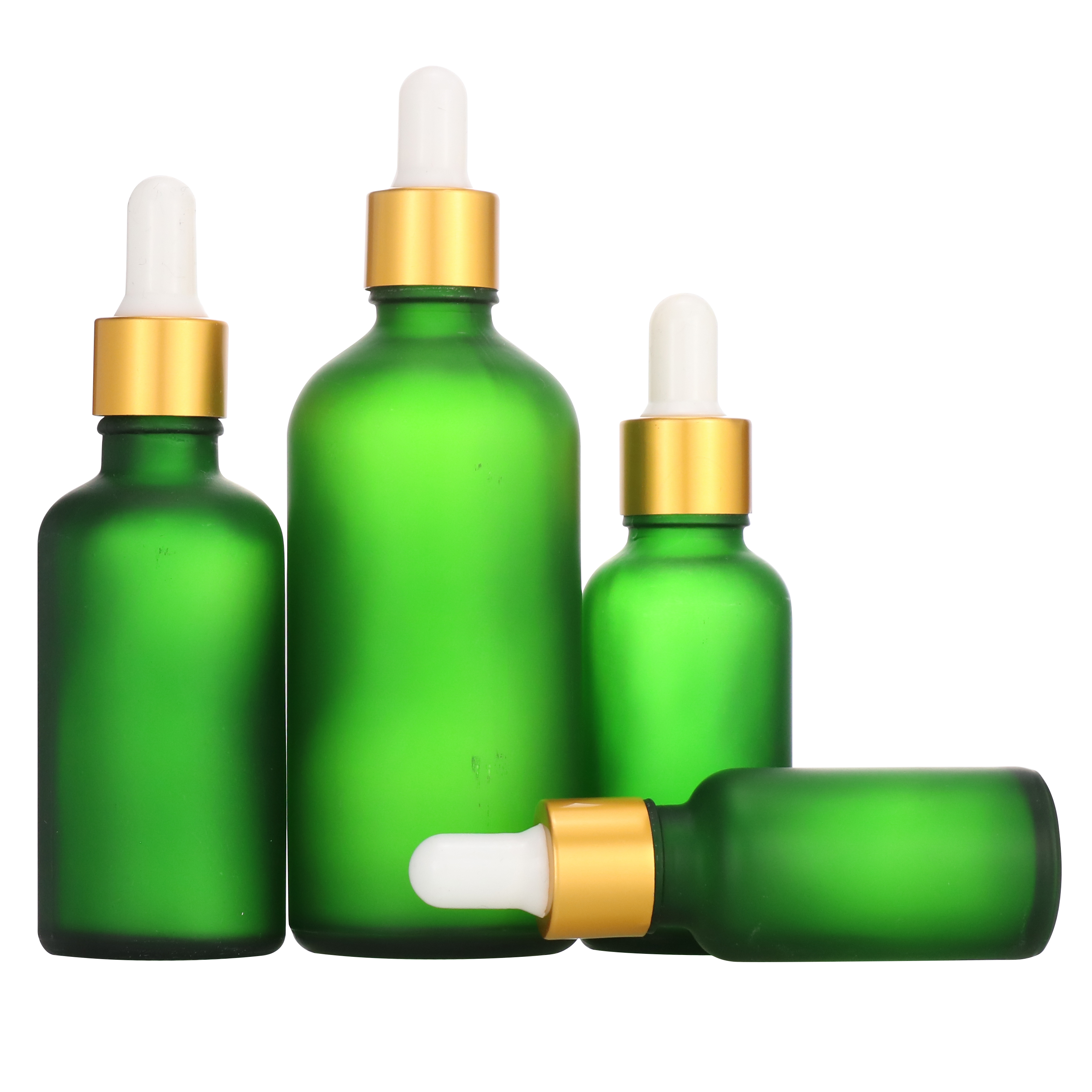 Essential oil bottle sets glass bottle with rose gold dropper cap empty cosmetic cuticle oil bottle for sale