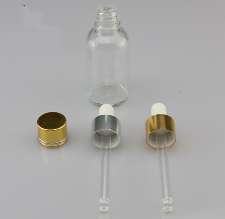 Essential oil bottle sets glass bottle with rose gold dropper cap empty cosmetic cuticle oil bottle