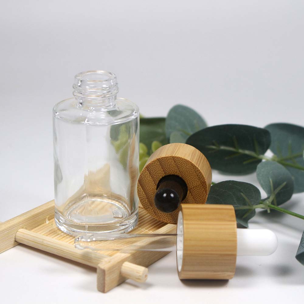 Essential oil dropper bottle 30ml wooden cap dropper bottle with pipette