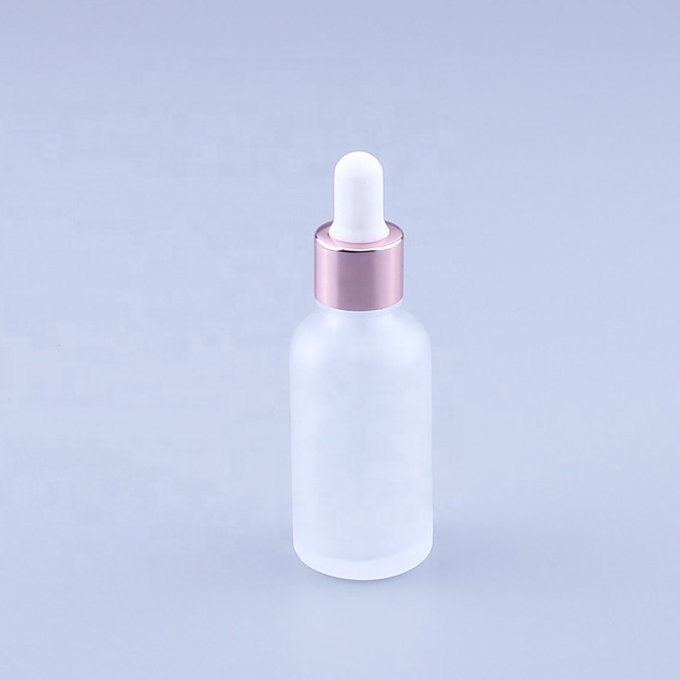 Essential oil empty 5ml 10ml 20ml 30ml 50ml 100ml custom translucent rose gold glass dropper bottle