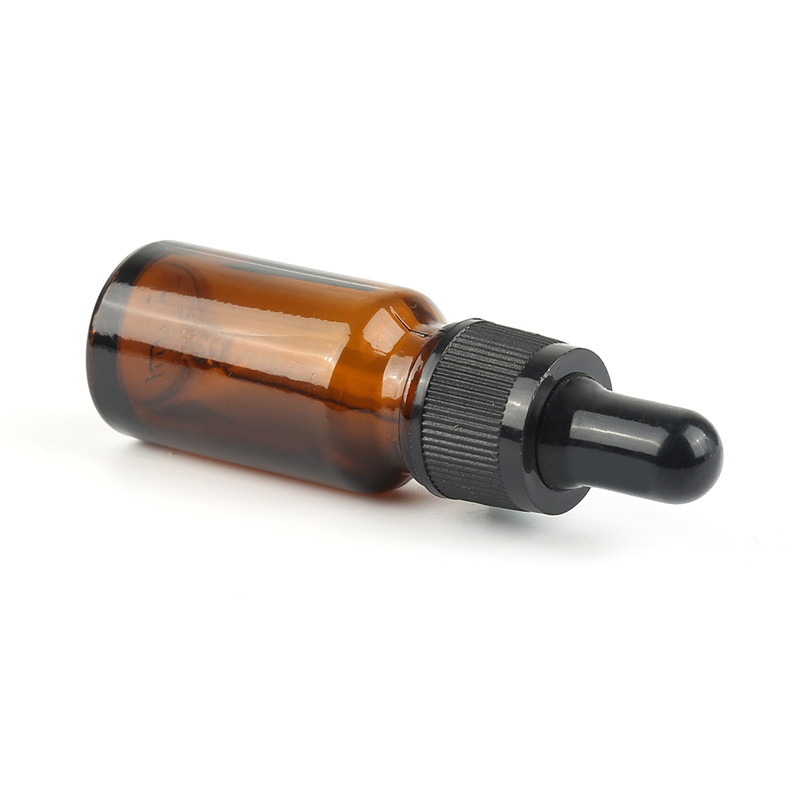 Essential oil packaging 10ml amber glass dropper bottle