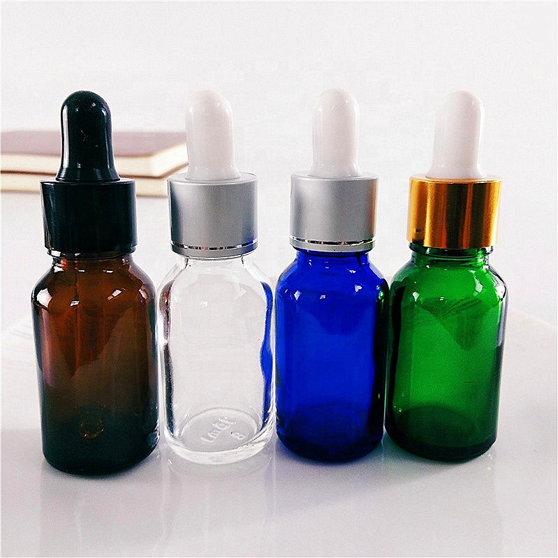 Essential oil packaging 2oz clear glass dropper bottle serum glass bottle